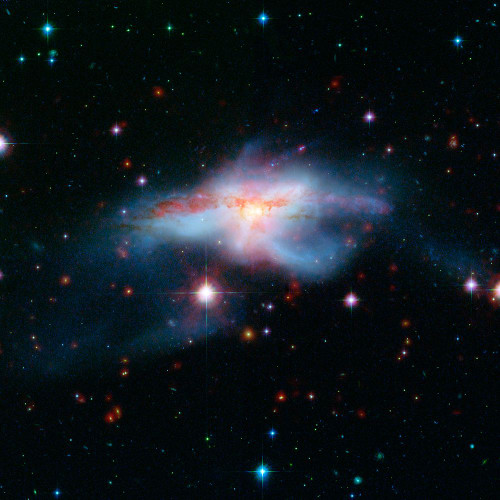 Pair of Colliding Galaxies called NGC 6240 Poster Print - NASA (12 x 12)