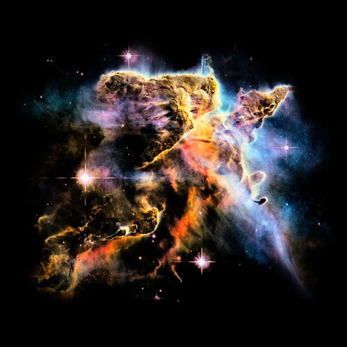 Orange Nebula Poster Print - NASA (12 x 12)