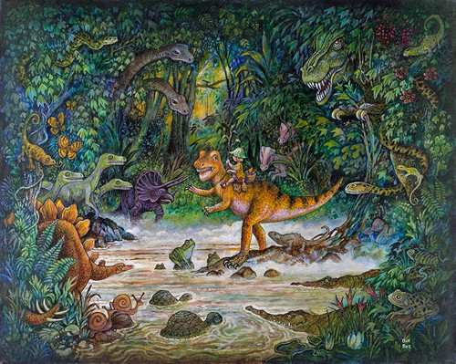 Jurassic Jungle Poster Print - Bill Bell (30 x 24)