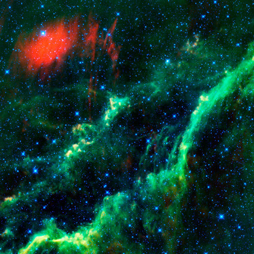Green and Red Nebula IV Poster Print - NASA (12 x 12)