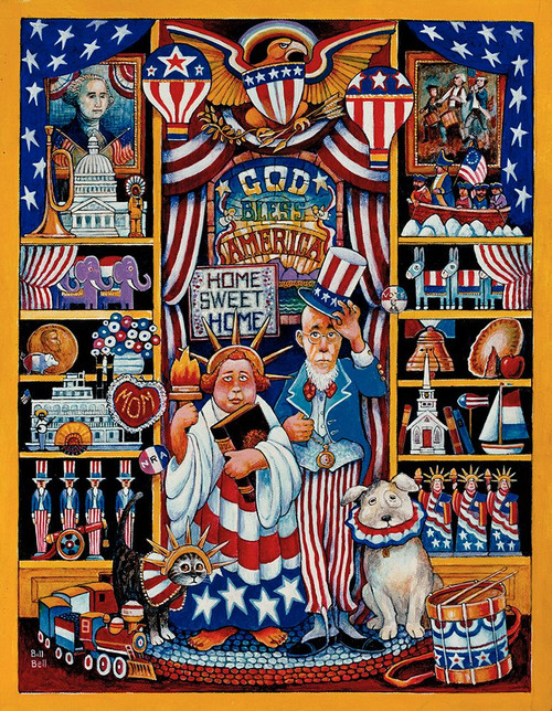 God Bless America Poster Print - Bill Bell (12 x 16)