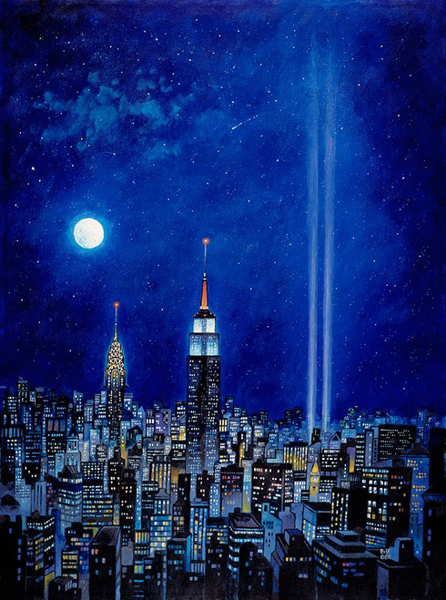New York Lights 2002 Poster Print - Bill Bell (12 x 16)