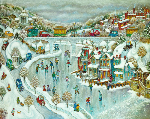 Boathouse Snow Poster Print - Bill Bell (30 x 24)