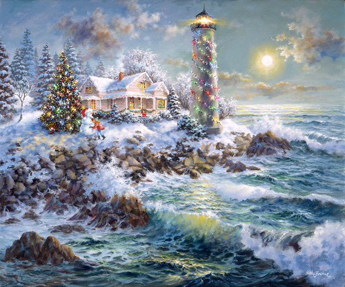Lighthouse Merriment Poster Print - Nicky Boehme (12 x 10)