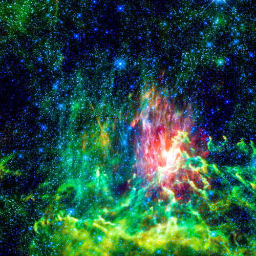 Blue and Green Nebula Poster Print - NASA (24 x 24)