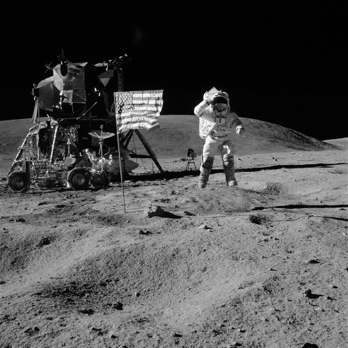 Astronaut John W. Young, commander Apollo 16 Poster Print - NASA (24 x 24)