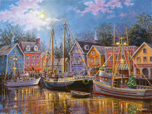 Ships Aglow Poster Print - Nicky Boehme (32 x 24)