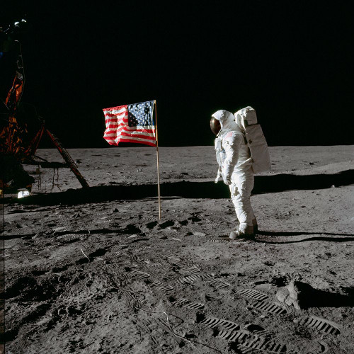 Astronaut Edwin E. Aldrin Jr Apollo 11 Poster Print - NASA (24 x 24)