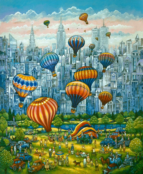 Central Park Balloons Poster Print - Bill Bell (10 x 12)