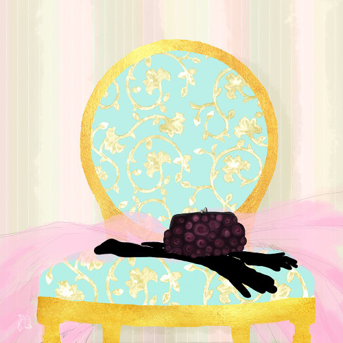 Evening Out In Gold I Poster Print - Tina Lavoie (12 x 12)