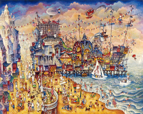 Steel Pier Poster Print - Bill Bell (12 x 10)