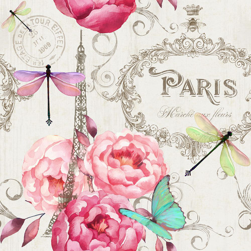 Paris Flower Market Pattern Poster Print - Tina Lavoie (12 x 12)
