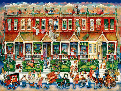 Row Houses Poster Print - Bill Bell (32 x 24)