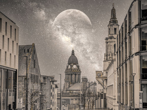 Leeds starry night Poster Print - Assaf Frank (24 x 18)