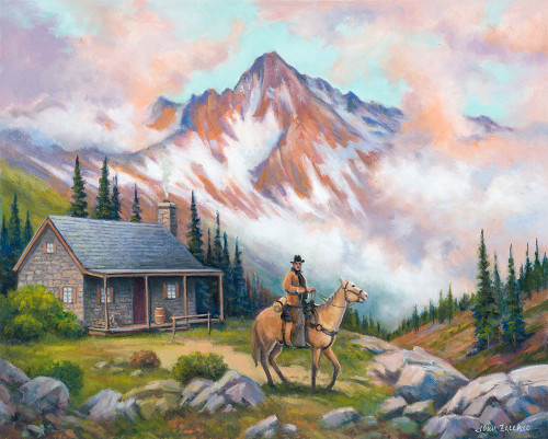 Country Cabin Poster Print - John Zaccheo (12 x 10)
