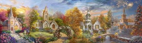 A Church for all Seasons Poster Print - Nicky Boehme (24 x 7)