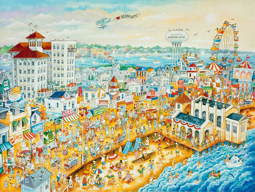 Ocean City Summer Poster Print - Bill Bell (24 x 18)