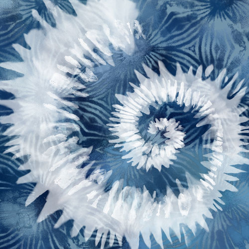 Indigo Tie Dye I Poster Print - Tina Lavoie (12 x 12)