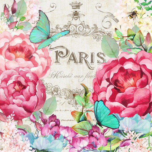 Paris Flower Market II Poster Print - Tina Lavoie (12 x 12)