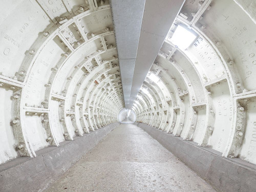 Walkway tunnel in London Poster Print - Assaf Frank (32 x 24)