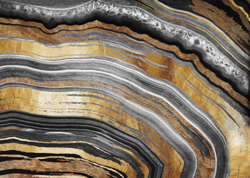 Black and Gold Geode Poster Print - Tina Lavoie (34 x 24)