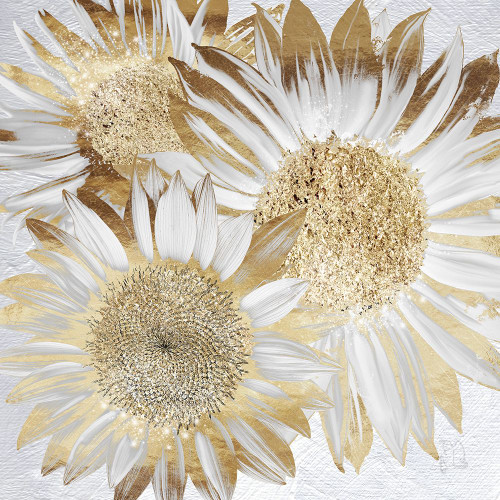 Golden Sunflowers II Poster Print - Tina Lavoie (24 x 24)