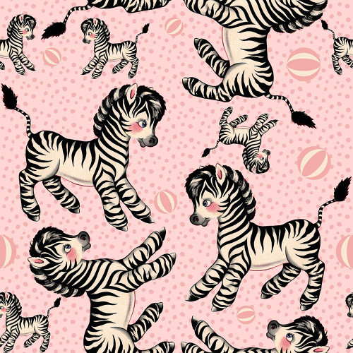 Cute Zebra Pattern Poster Print - Tina Lavoie (24 x 24)