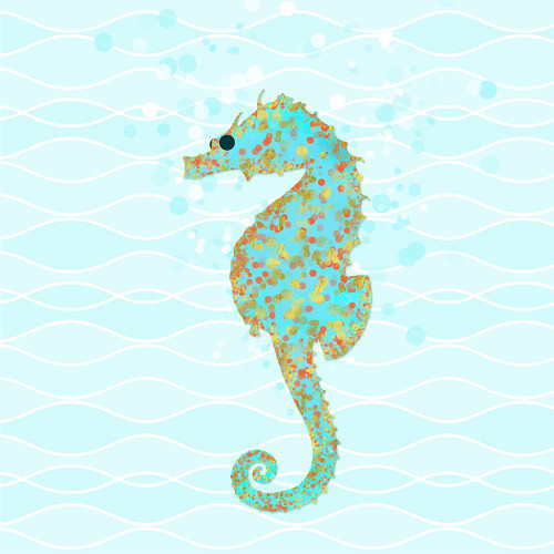 Stanley Seahorse Poster Print - Tina Lavoie (24 x 24)