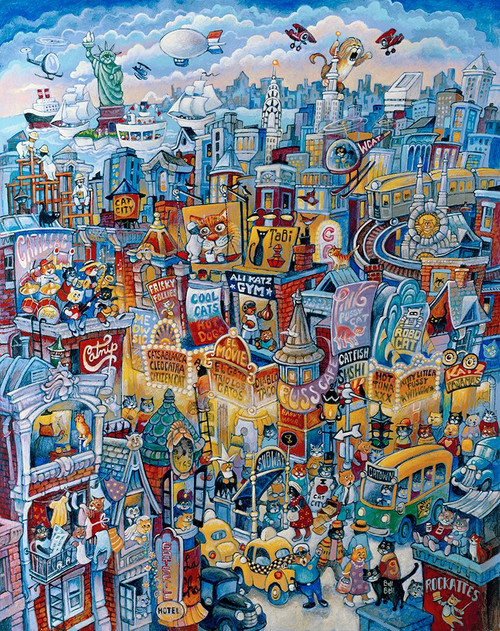 Cat City Blues Poster Print - Bill Bell (24 x 30)