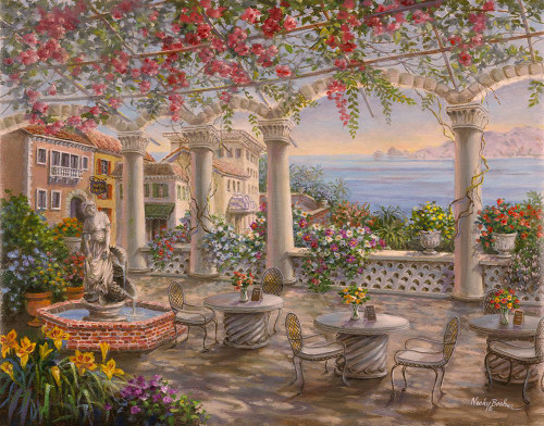 Dining on the Terrace Poster Print - Nicky Boehme (31 x 24)