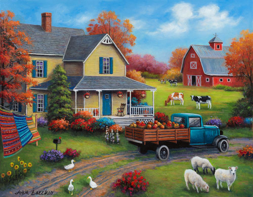 Harvest Time on the Farm Poster Print - John Zaccheo (24 x 18)