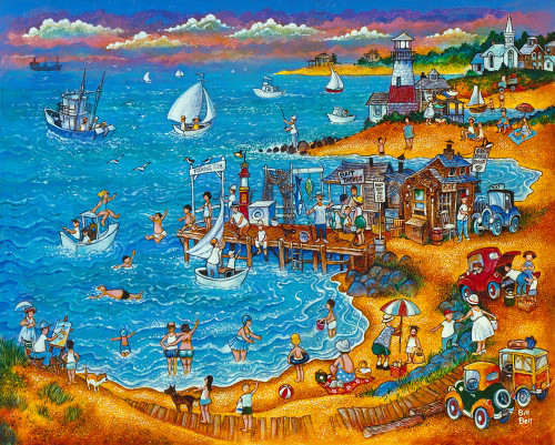 Fishing Pier Poster Print - Bill Bell (24 x 18)