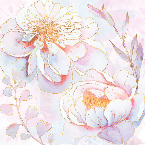 Maisies Peonies Poster Print - Tina Lavoie (12 x 12)