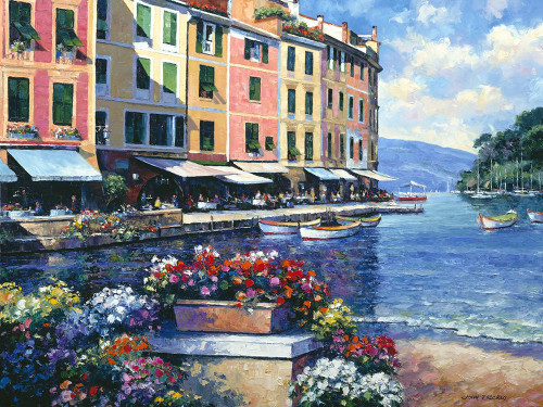 Reflections Of Portofino Poster Print - John Zaccheo (24 x 18)