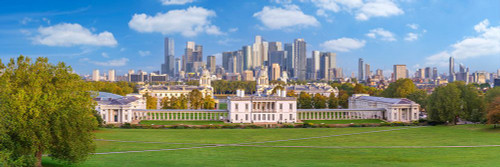 Canary Wharf via Greenwich Park Poster Print - Assaf Frank (24 x 8)