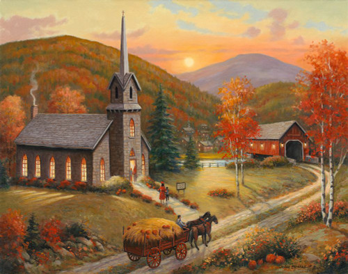 Autumn In Vermont Poster Print - John Zaccheo (31 x 24)