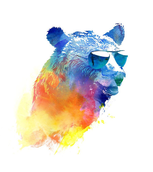 Sunny Bear 2 Poster Print - Robert Farkas (12 x 13)
