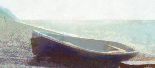 The Blue Boat Poster Print - Noah Bay (36 x 15)