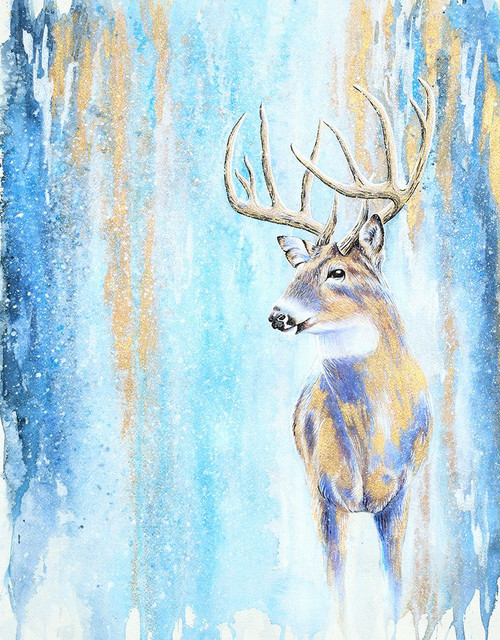 Winter Buck Poster Print - Martin Wickstrom (18 x 24)