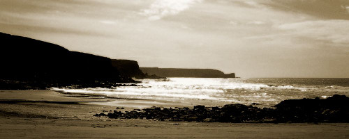 Cornish Beach Poster Print - Noah Bay (24 x 9)