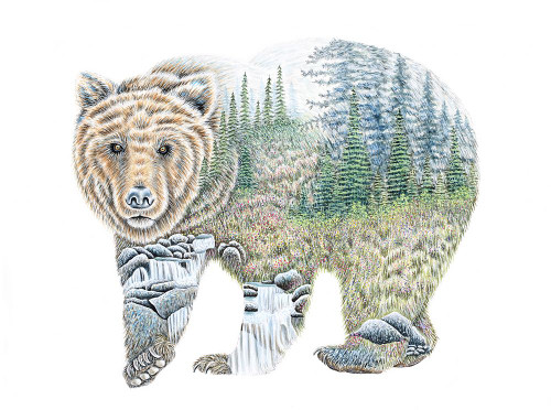 Scenic Bear Poster Print - Martin Wickstrom (32 x 24)