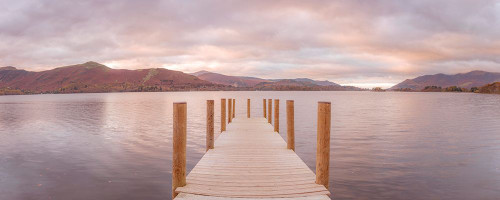 Derwentwater pier, lake district Poster Print - Assaf Frank (36 x 14)