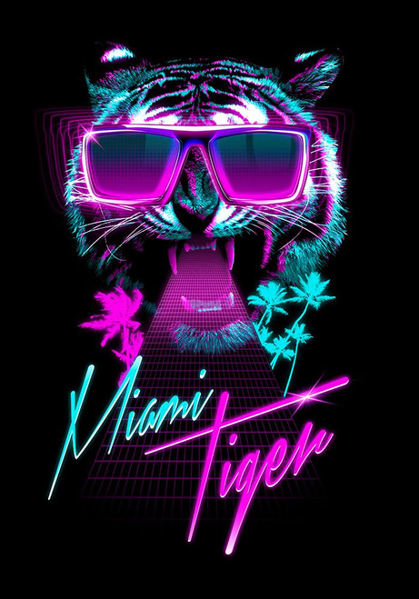 Miami Tiger Poster Print - Robert Farkas (24 x 36)