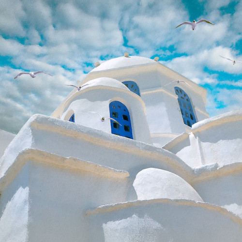 Grecian Blue III Poster Print - Steve Hunziker # VARPDX81952