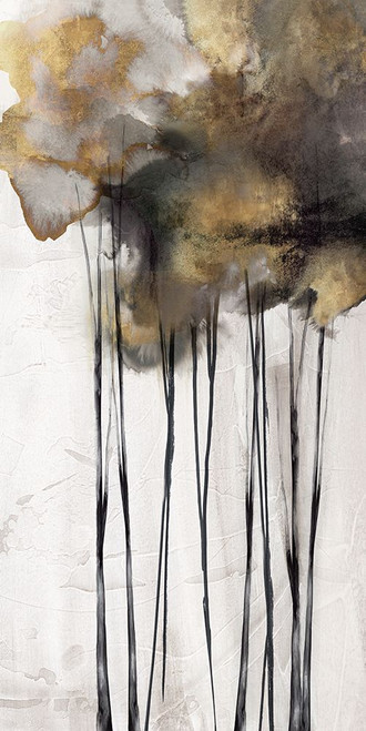 Golden Inky Trees I Poster Print - Studio PI (12 x 24)