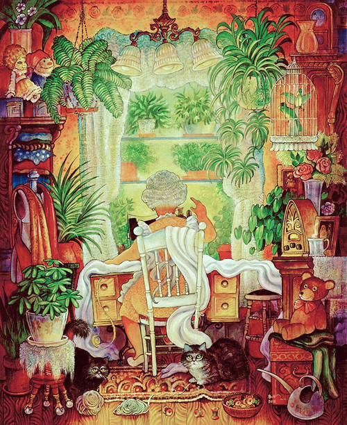 The Sewing Lady 2 Poster Print - Bill Bell (12 x 15)