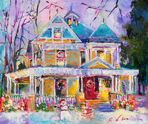 Christmas House Poster Print - Richard Wallich (28 x 24)