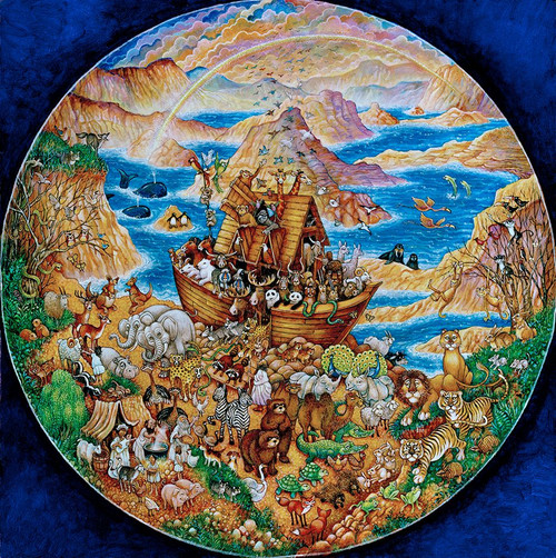 Rainbow Ark Circle Poster Print - Bill Bell (24 x 24)