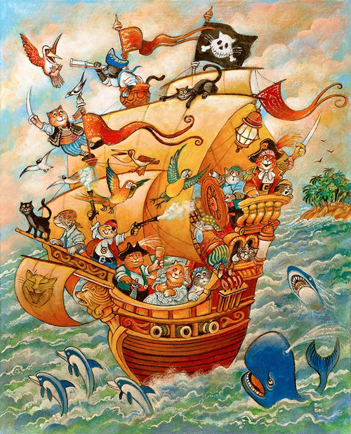 Cats of Caribian Poster Print - Bill Bell (24 x 30)