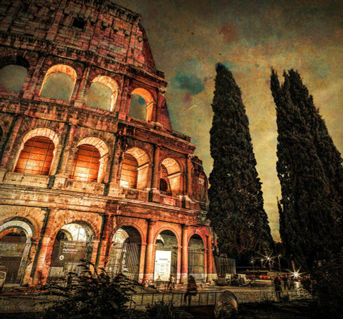 Famous Colosseum in Rome, Italy Poster Print - Assaf Frank (26 x 24)